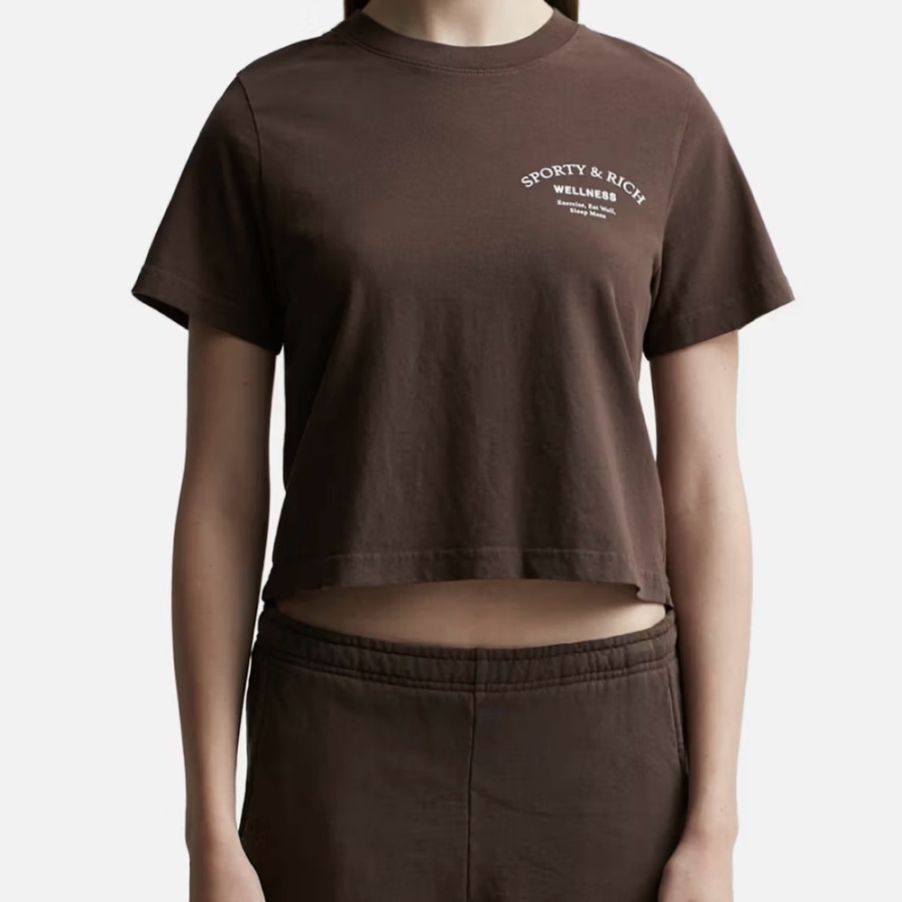 Sporty & Rich Brown Crop Top